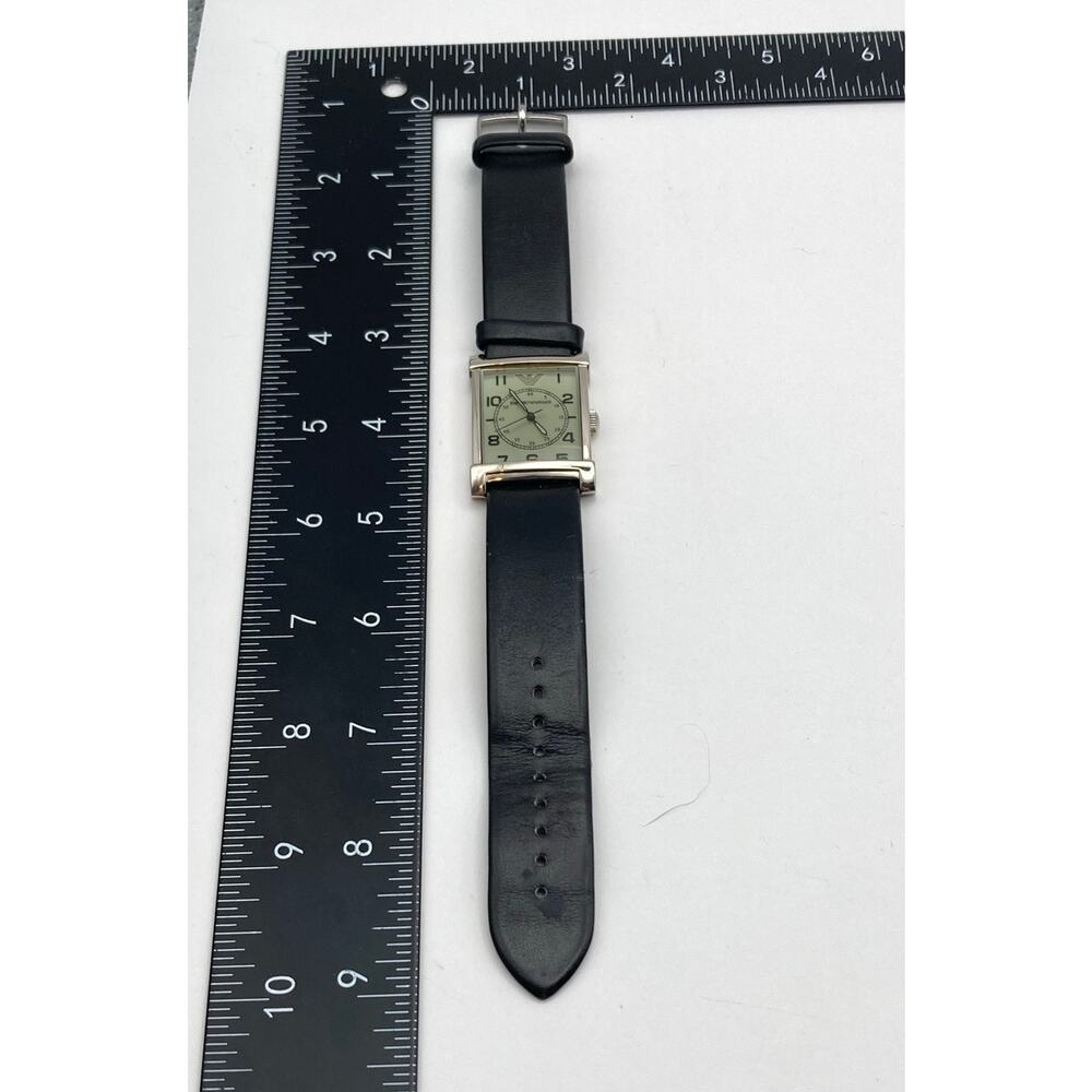 Emporio Armani AR-0211 Men's Military Tank Style Watch 26mm - New Battery WR - Picture 9 of 12